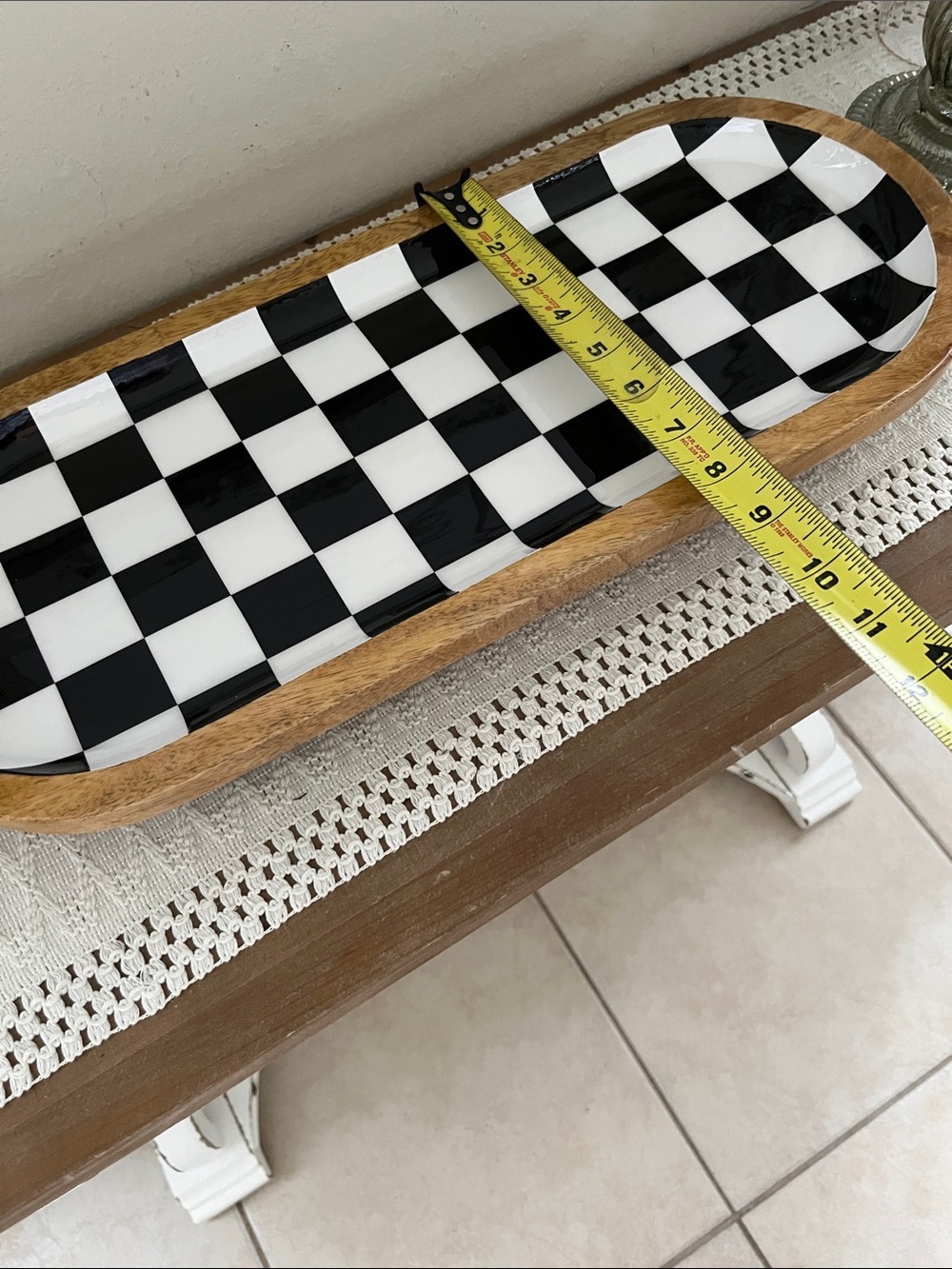 Checkered serving platter - Picture 7 of 12